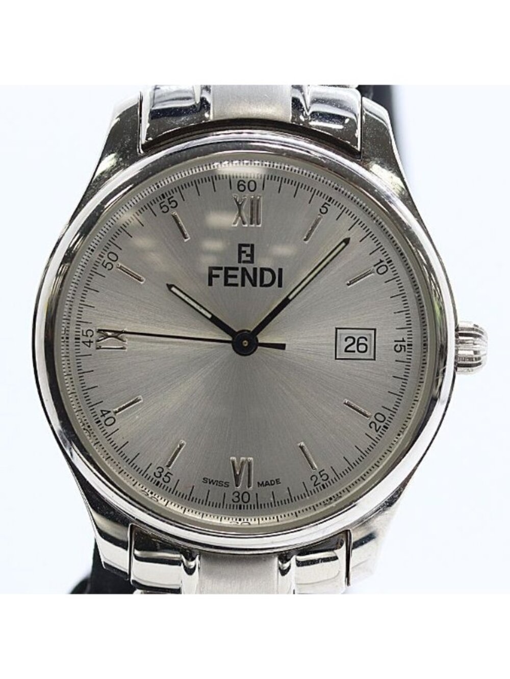Fendi Round SS Silver Dial Watch